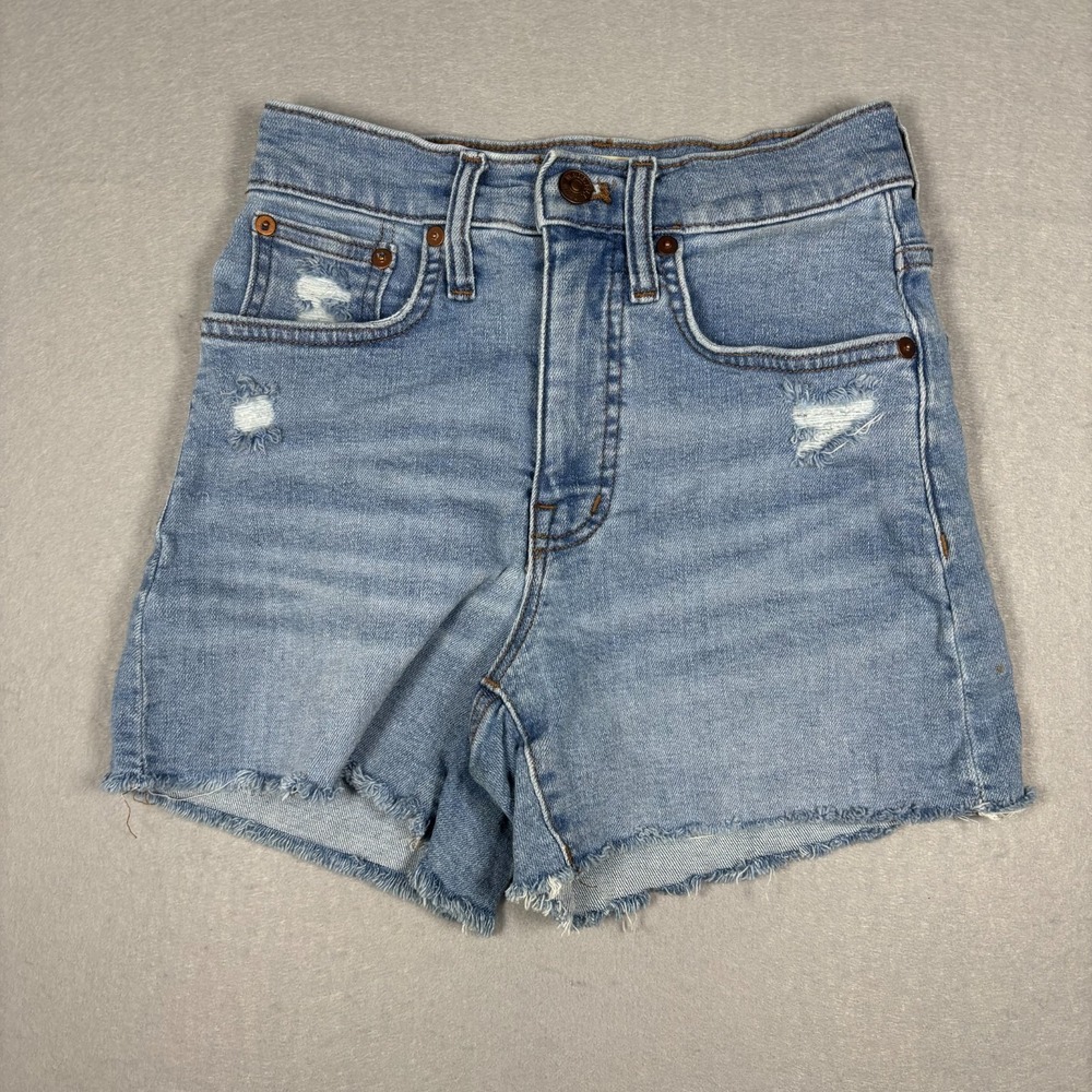 Madewell Women's High Rise Denim Shorts Light‎ Wash Size 23 Cut Off 5 Pocket 4"